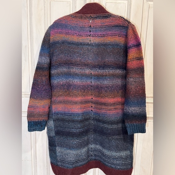 ZADIG & VOLTAIRE Yuno PA Cardigan Sweater Multicolor Wool Mohair Drape- medium - Picture 9 of 11